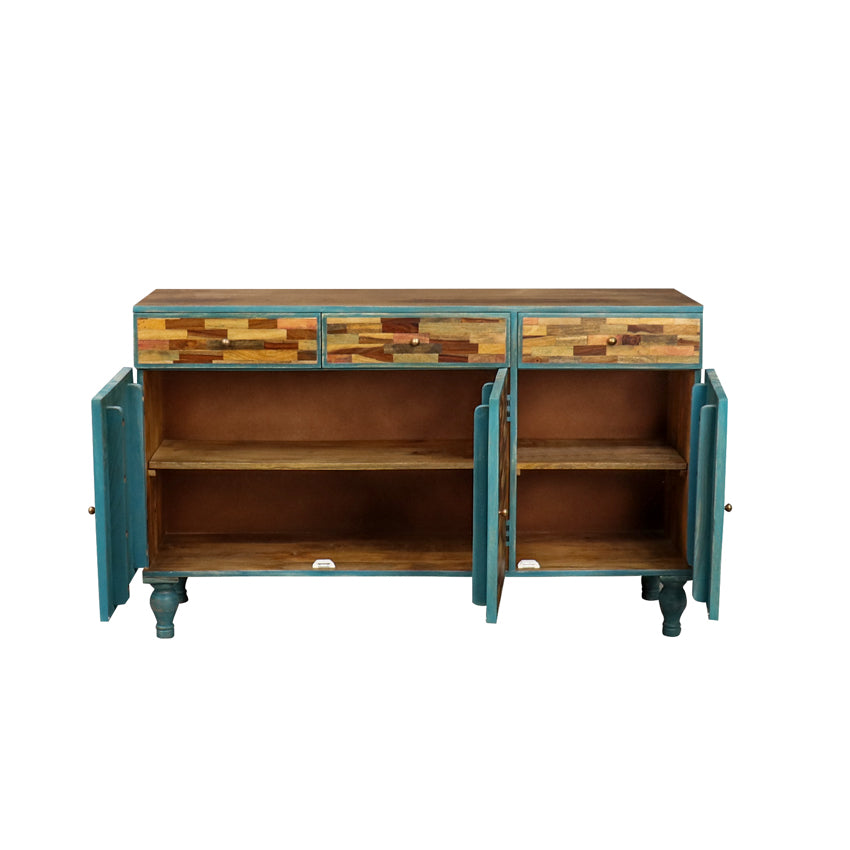 Gastone Solid Wood Cabinet - Fabuliv