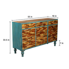 Gastone Solid Wood Cabinet - Fabuliv