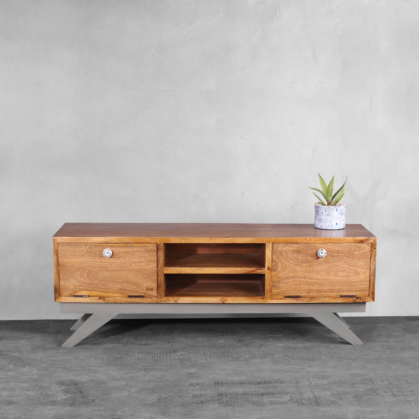 Slate Solid Wood TV Unit