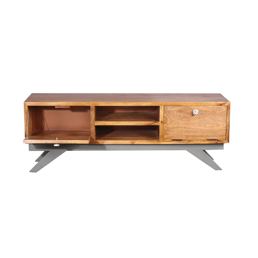 Slate Solid Wood TV Unit