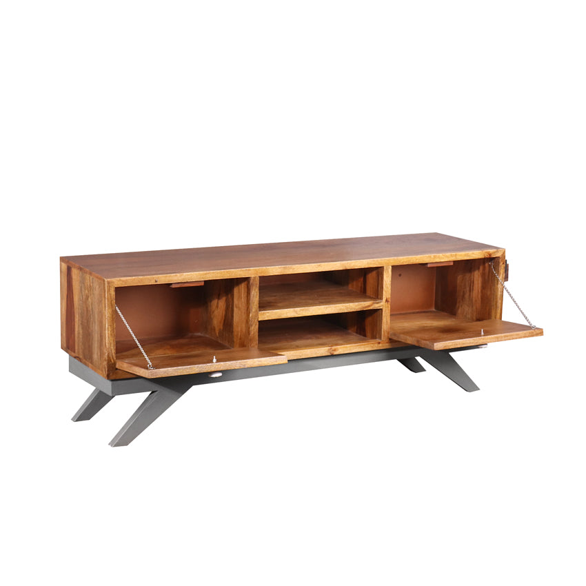 Slate Solid Wood TV Unit