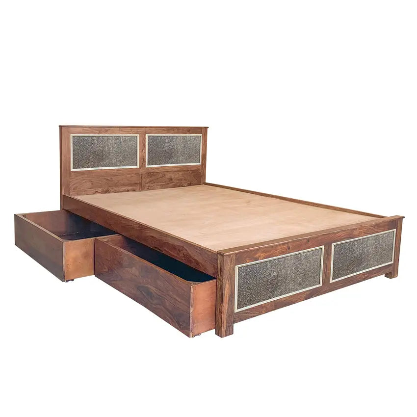 Solid Sheesham Wood Bed