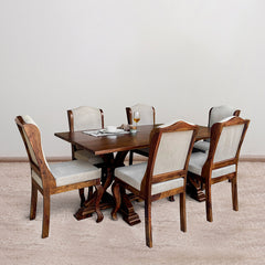 Eden Solid Wood Six Seater Dining Set