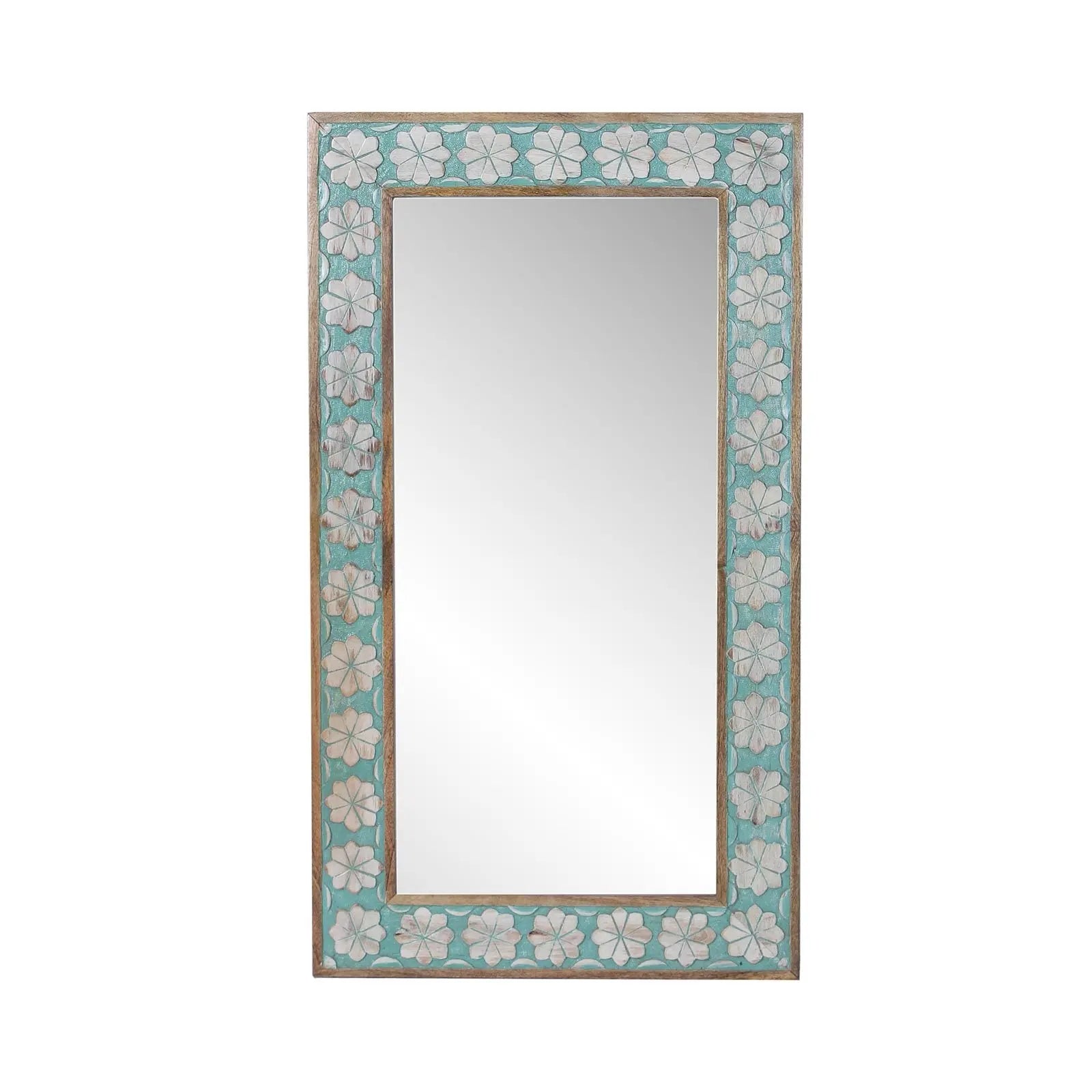 Solid Wood Hand Carved Mirror