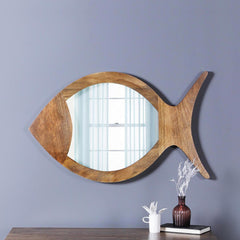 Ines Solid Wood Hand Carved Wall Mirror