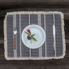 Patterned Hand woven Table Mat set of 4