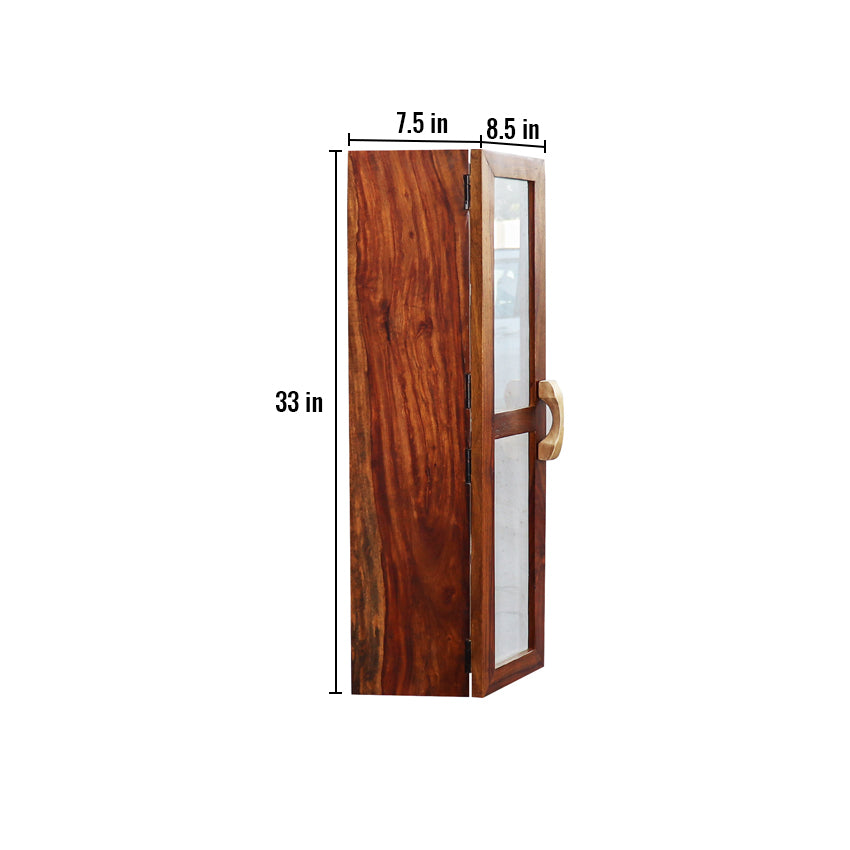 Conch right-opening vertical wall shelf
