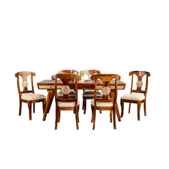 Buckwheat Handcarved Dining Table Set