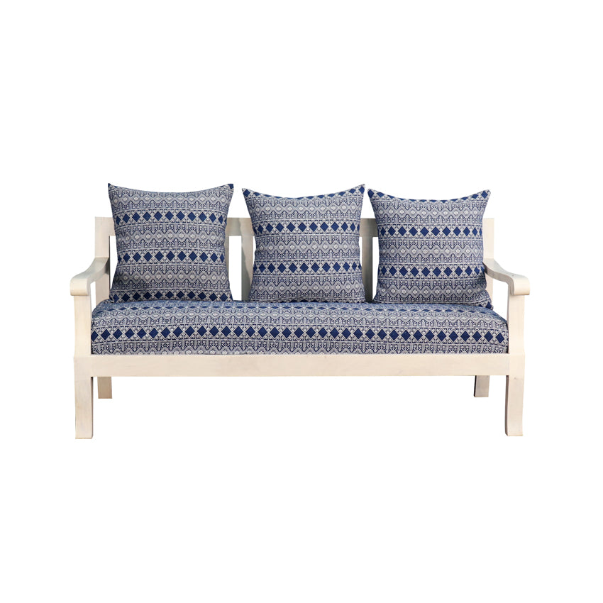Moroccan Blue 3 seater Sofa