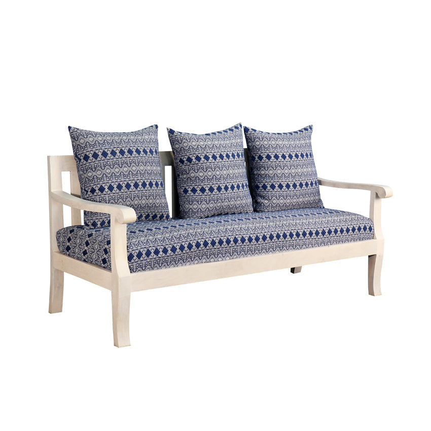 Moroccan Blue 3 seater Sofa