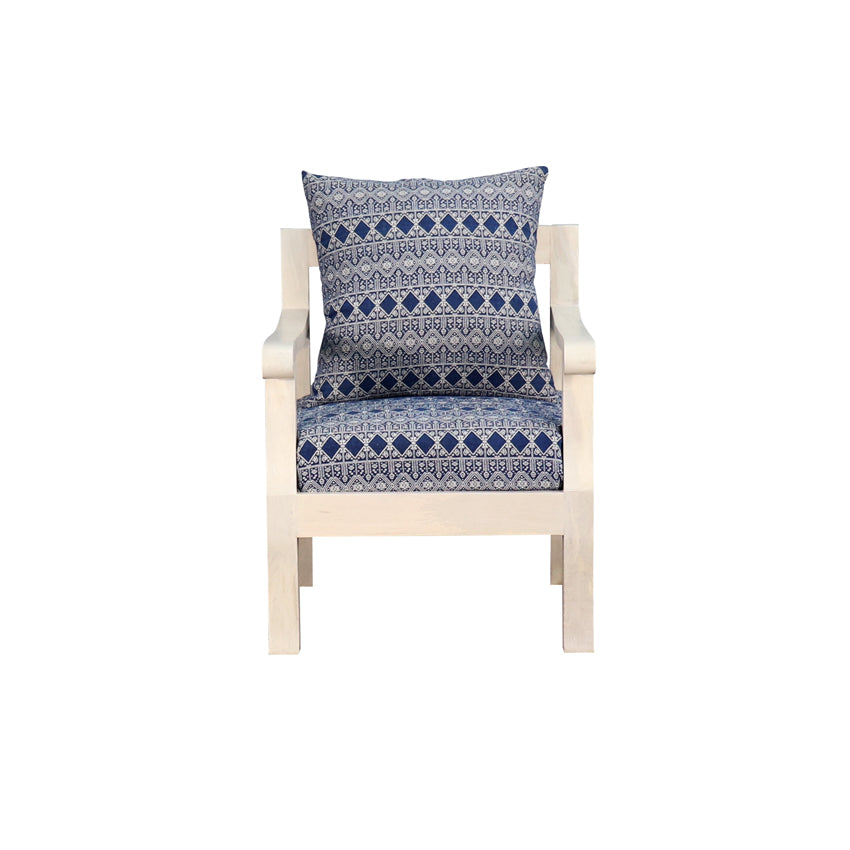 Moroccan Blue Single Seater Sofa