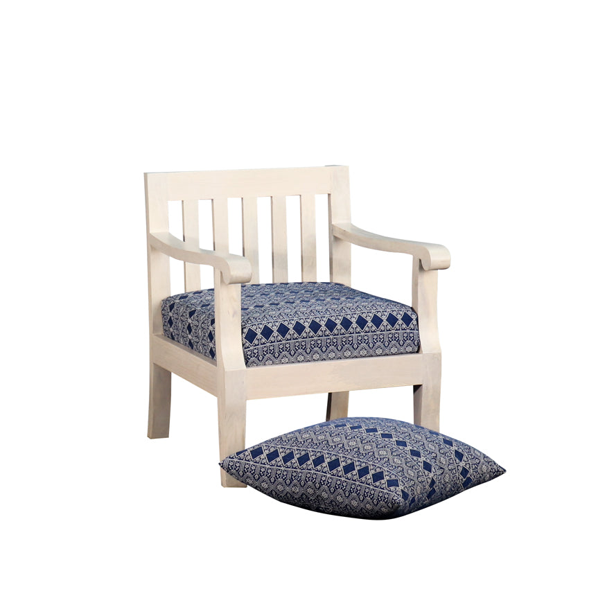 Moroccan Blue Single Seater Sofa