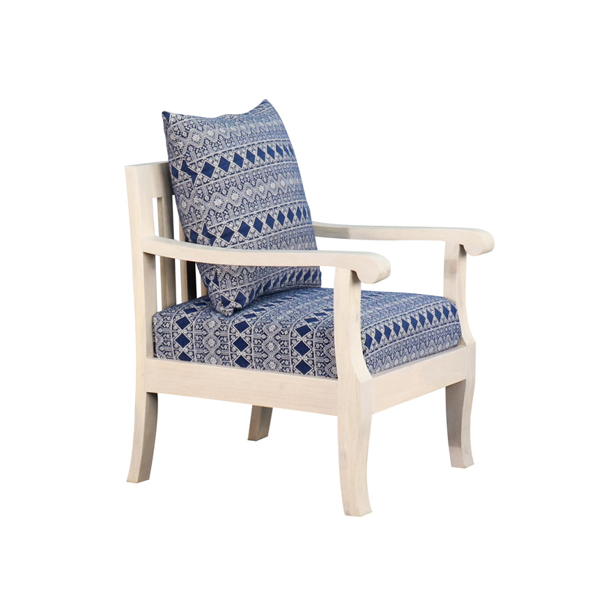 Moroccan Blue Single Seater Sofa