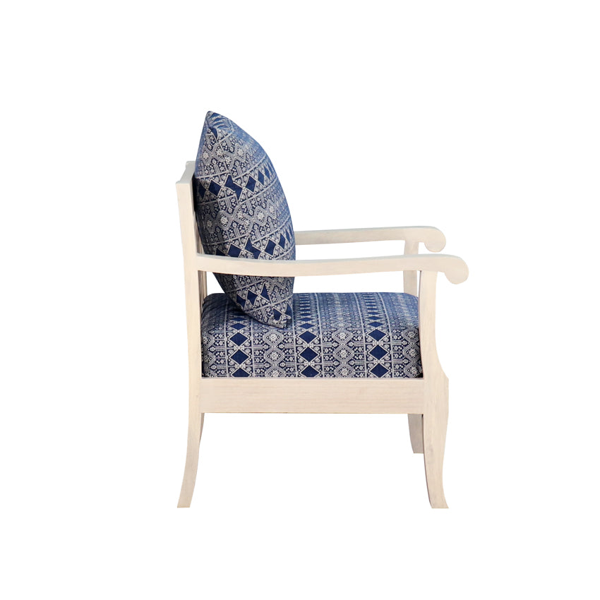 Moroccan Blue Single Seater Sofa