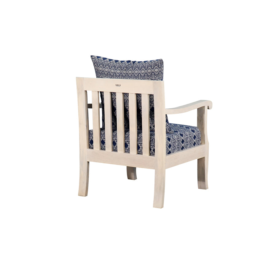 Moroccan Blue Single Seater Sofa