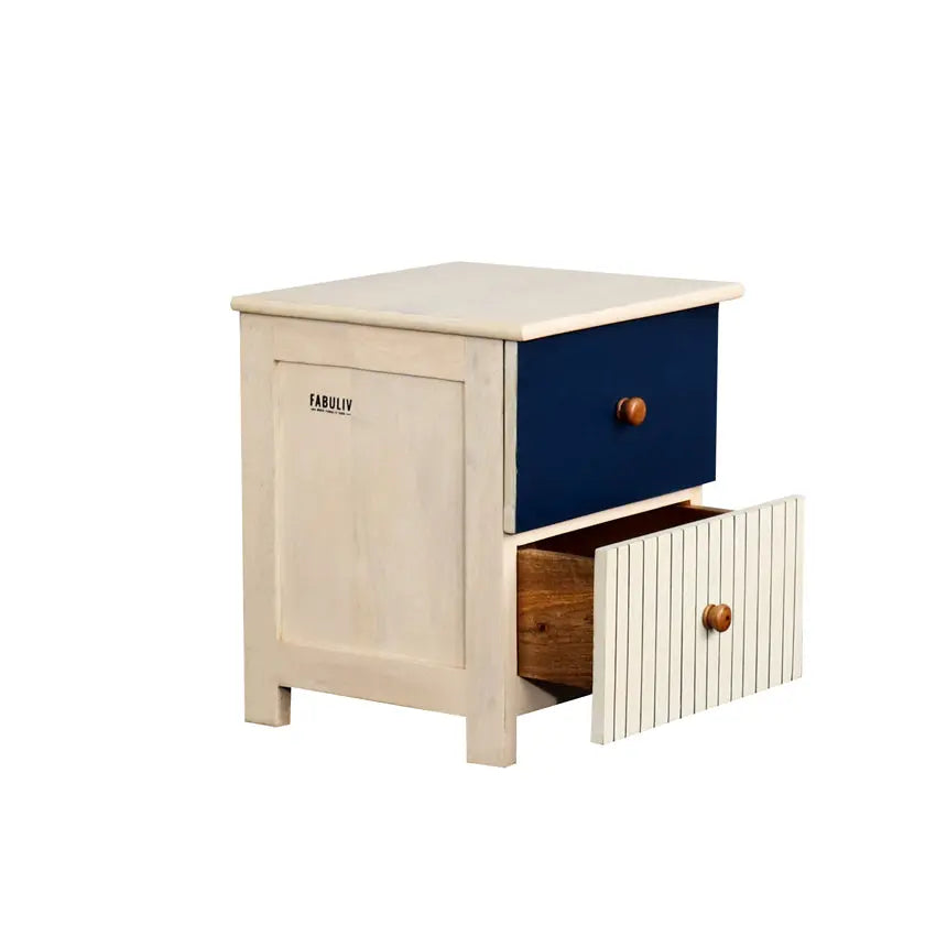 Drippy Blue Bedside Table - Fabuliv