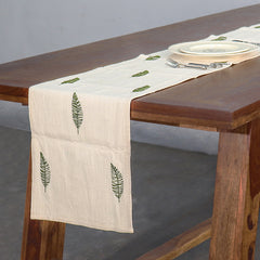 Fern Hand emroidered Runner Table mats