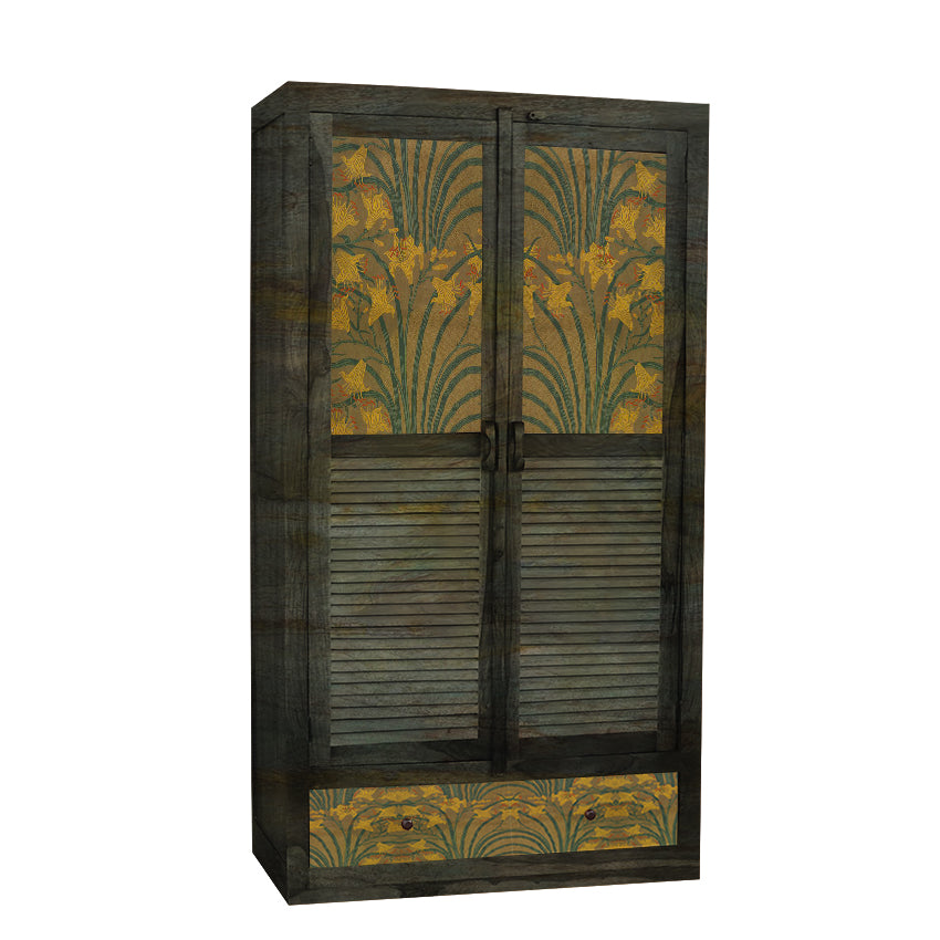 Lily 2 Door Wardrobe with Wheel Castor