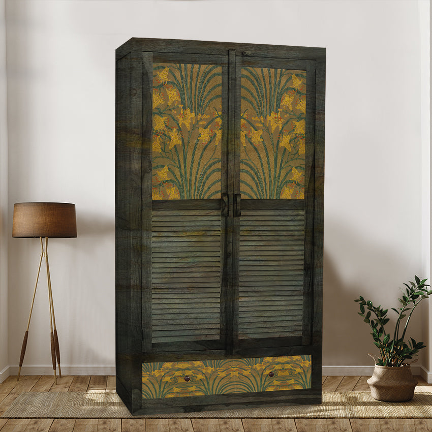 Lily 2 Door Wardrobe with Wheel Castor