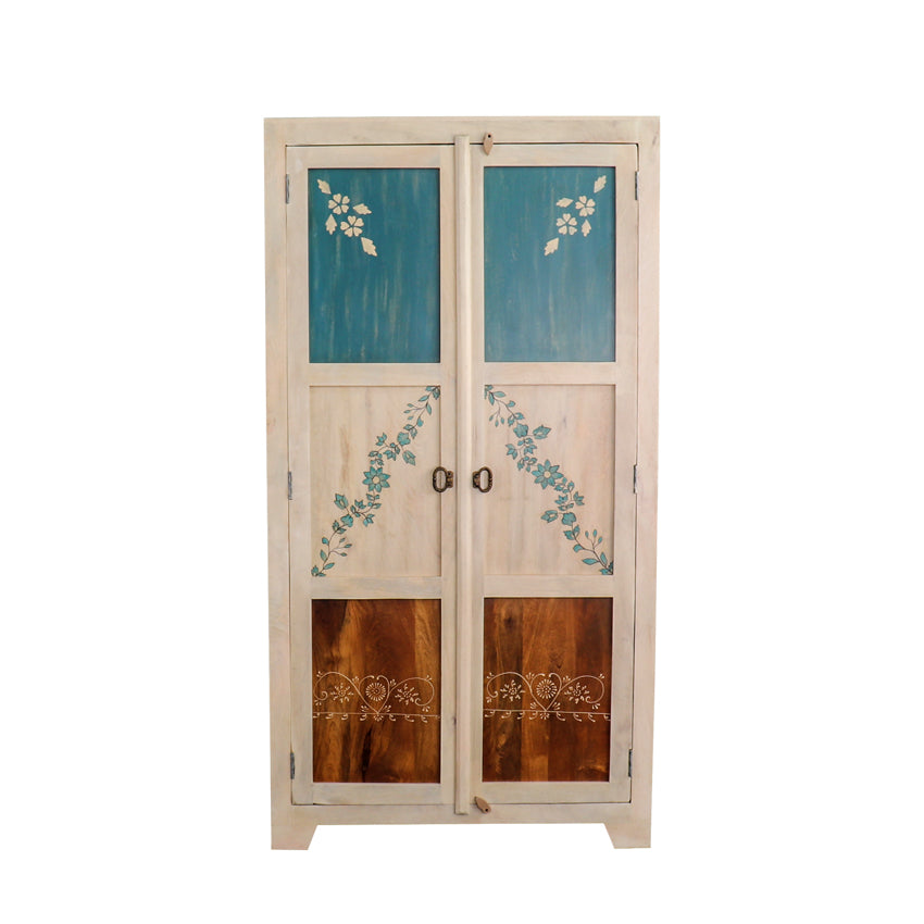 Athens Solid Wood 2 Door Wardrobe - Fabuliv