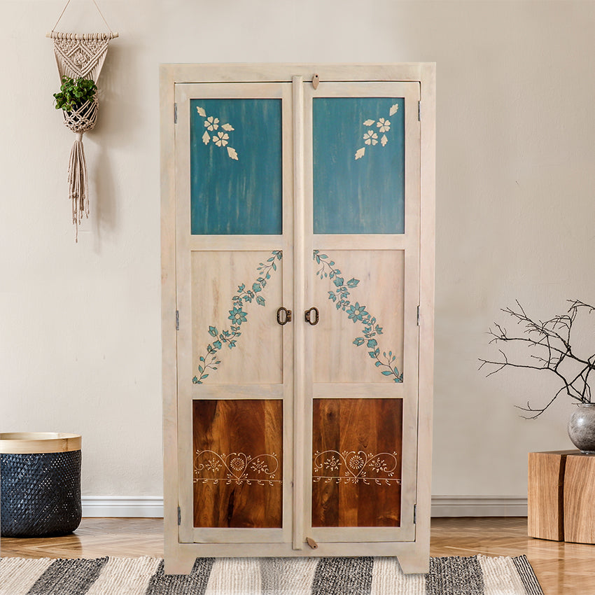 Athens Solid Wood 2 Door Wardrobe