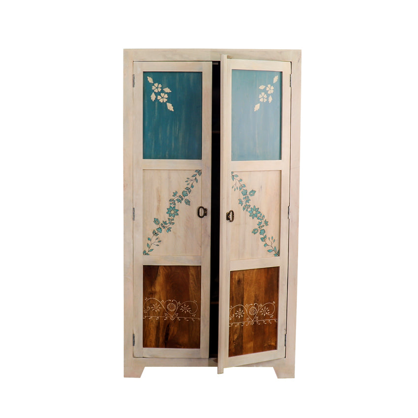 Athens Solid Wood 2 Door Wardrobe - Fabuliv