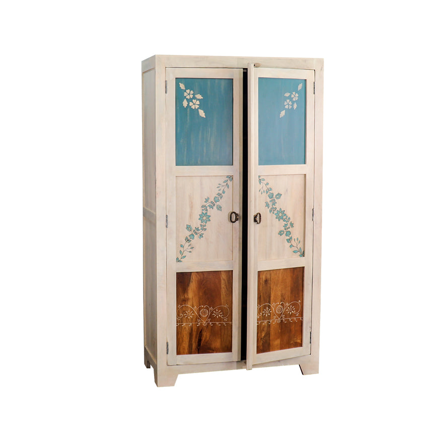 Athens Solid Wood 2 Door Wardrobe - Fabuliv