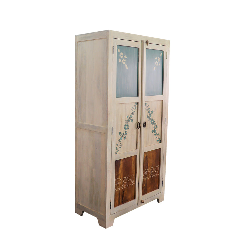 Athens Solid Wood 2 Door Wardrobe - Fabuliv