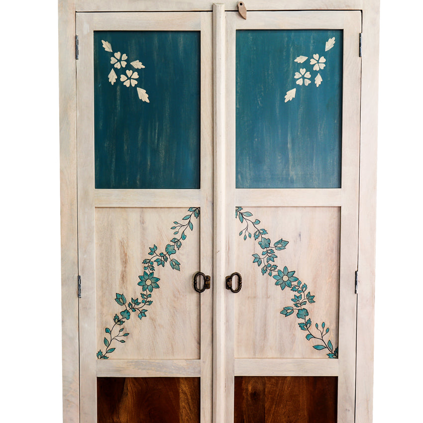 Athens Solid Wood 2 Door Wardrobe - Fabuliv