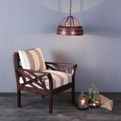 Buy Alice Solid Wood One Seater Sofa
