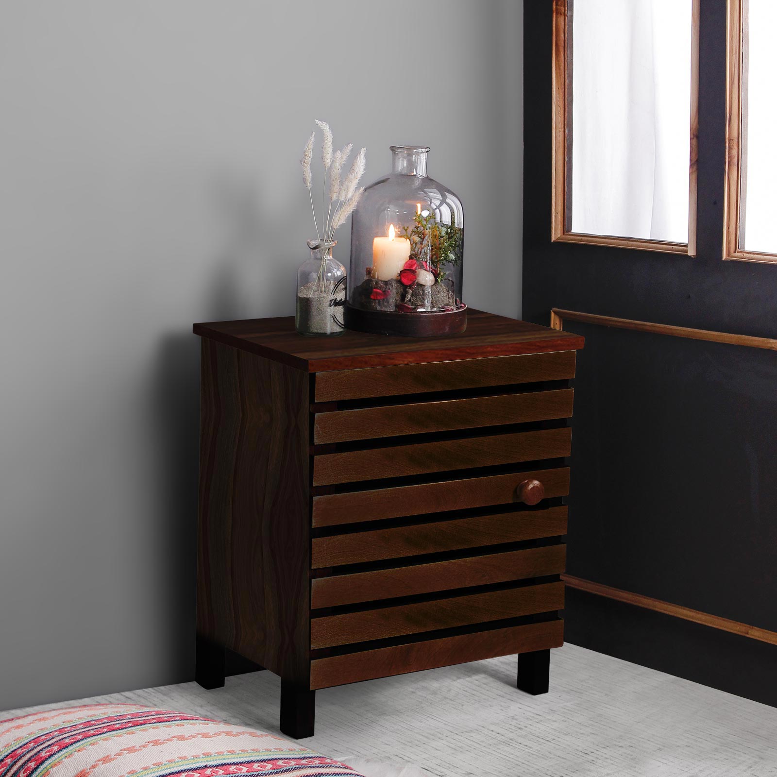 solid wood bedside cabinets