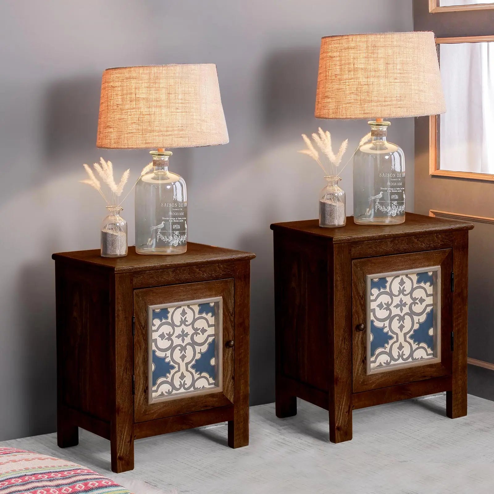 sheesham bedside table