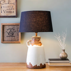 Aramis Half Glossy Teal Table Lamp Online