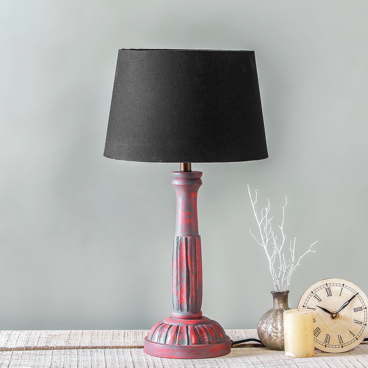 Buy Arwen Antique Red Wood Table Lamps online
