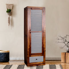 Single Door Wardrobe with Wheel Castor