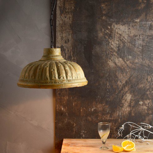 Teracotta Golden Antique Pendant Lamp 1