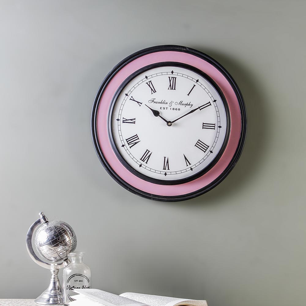 Strawberry Pink MDF 15 Wall Clock