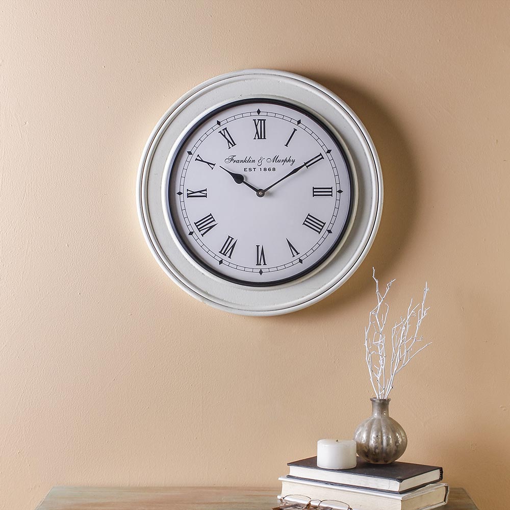 Everdene White 15" Wall Clock online