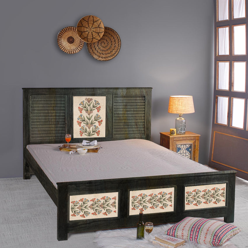 Cynthia Hand Painted Solid Wood Bed