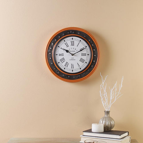 Everdene Orange 11 Wall Clock