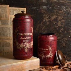 Country Storage Boxes Red Antique3