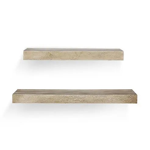 Wooden shelves