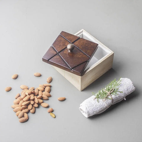 Coffee Square Wooden Box