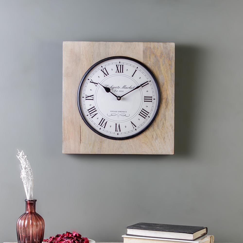 Buy Madras Ivory 13" Square Wall Clock online