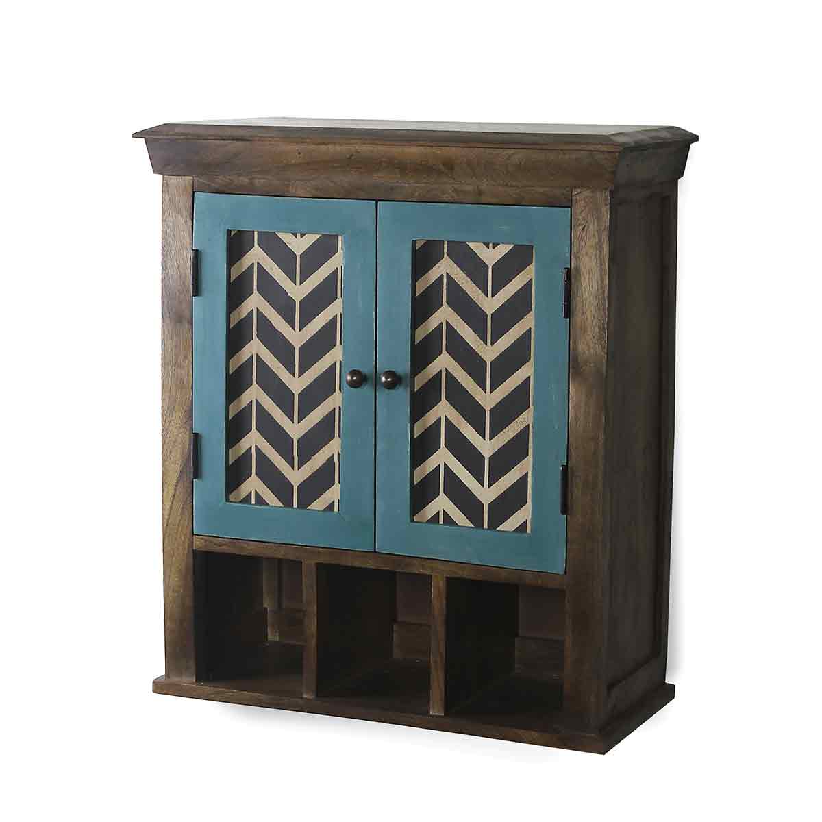 Wooden wall shelves