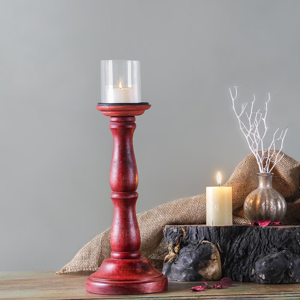 Ellie Red Candle Stand