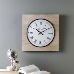 Madras Ivory 15 Square Wall Clock