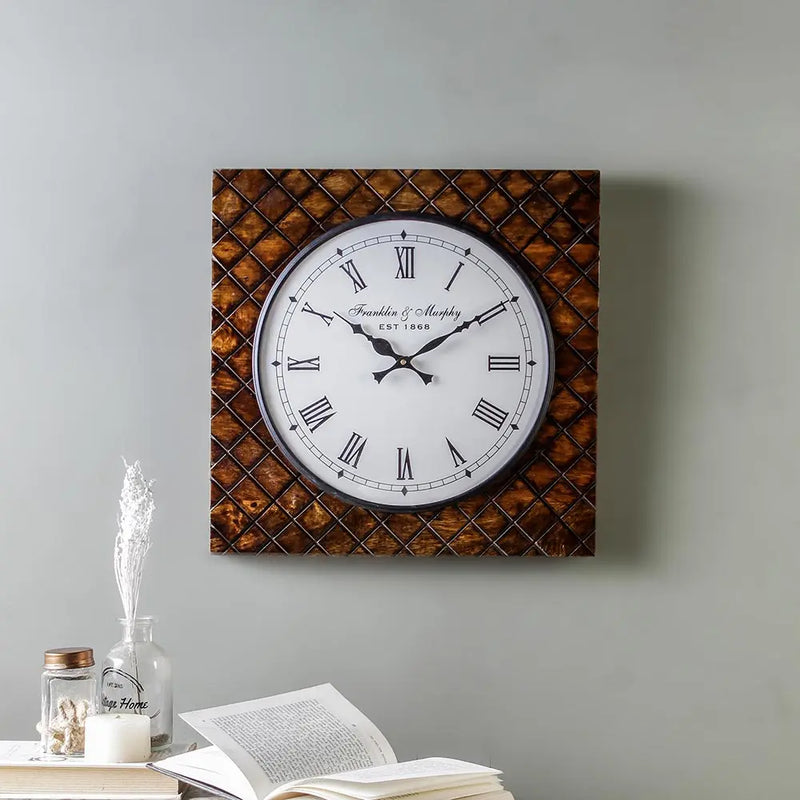 Madras 15 Square Wall Clock