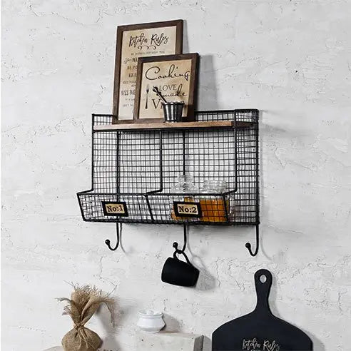 Black Industrial Wall Shelf