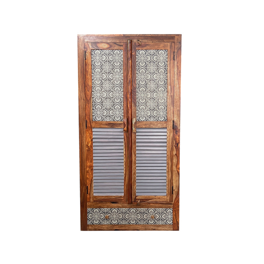 Felice Solid Wood Wardrobe - Fabuliv